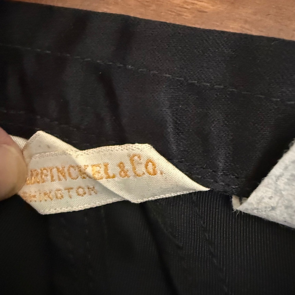 Vintage 60s 70s Nelly de Grab Black Maxi Skirt ILGWU Union Made Size 14 27 Waist - Picture 12 of 14